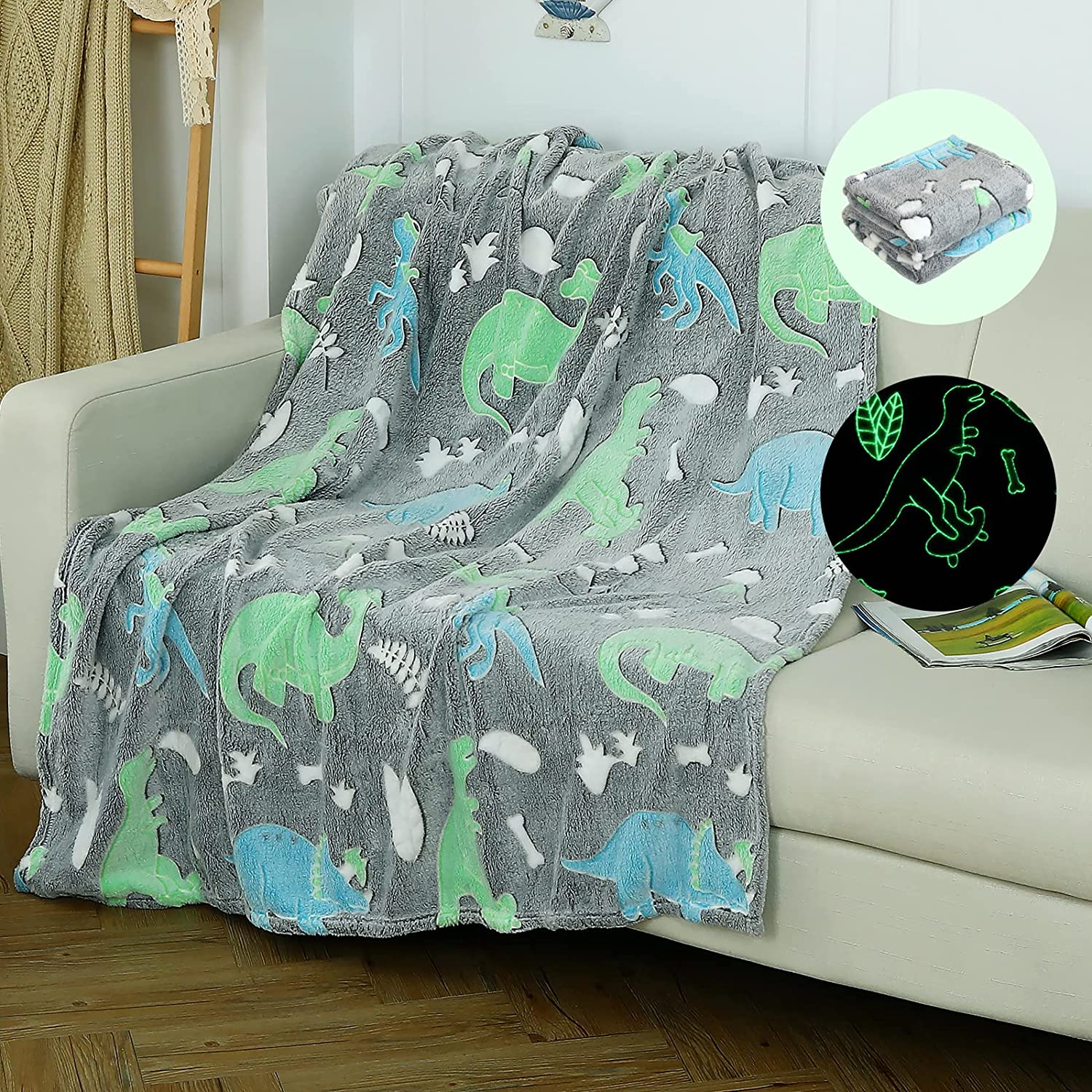 Glow in the discount dark dino blanket