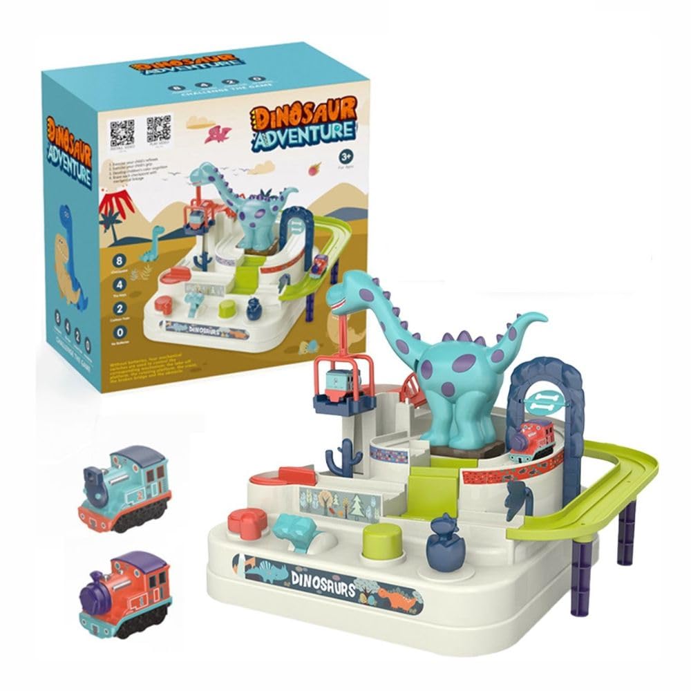 Dinosaur Train Race Track Play Set, Adventure Car Track with 2 Mini Tr –  Happy Hues