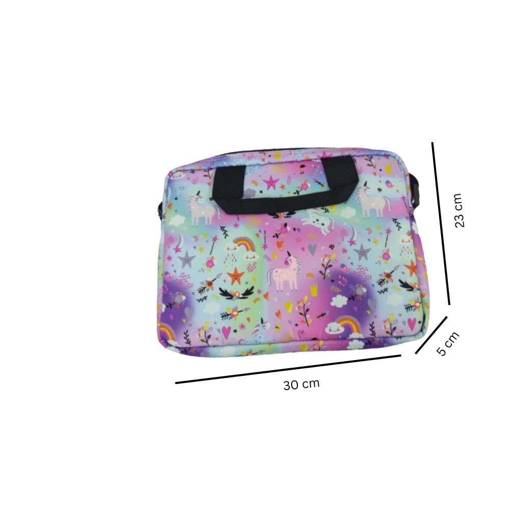 Kids iPad Bag with Handle & Shoulder strap- 3 compartments-Unicorn Design -11inch x 9 inch