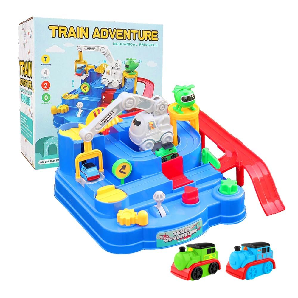 Race Train Track Adventure Toys - Vehicle Playsets for for Toddlers & Kids