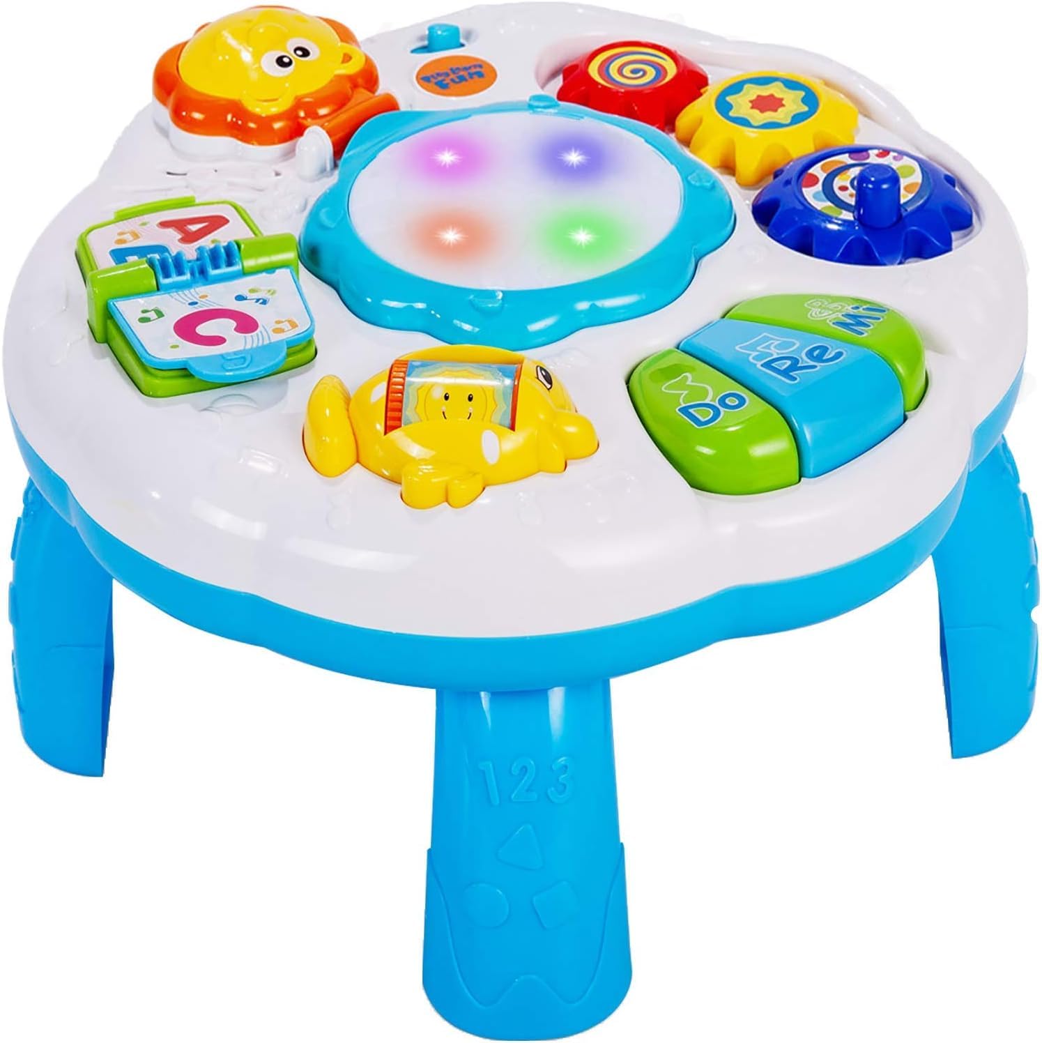 Multi Activity Play Table for Babies 6-18 Months with Light & Music- Size 12.2 x 12.2 x 7.3 Inches