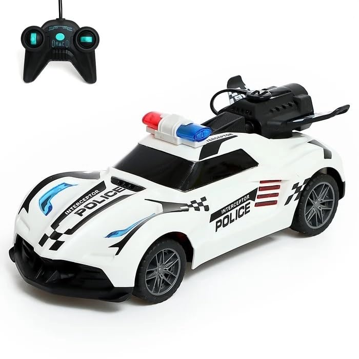 RC Police Speed Sports Car with Water Mist Smoke Effect Remote Control Smoke Stunt Car, Random Color