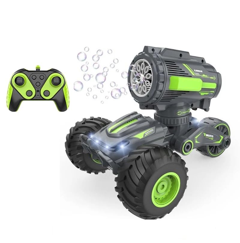 Stunt Remote Control rc Bubble Making car Toy with Light &Music for Kids & Adults- Indoor, Outdoor Play & Parties- Random Colour