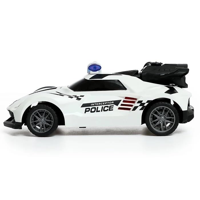 RC Police Speed Sports Car with Water Mist Smoke Effect Remote Control Smoke Stunt Car, Random Color