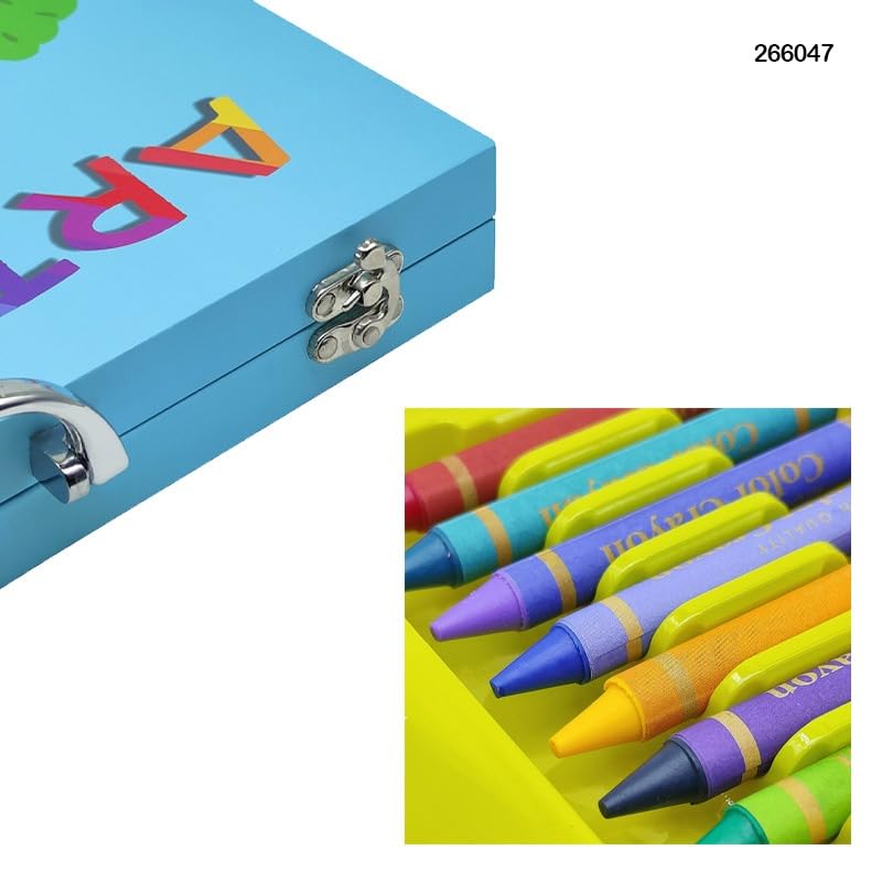 114 PCS Art Set-Includes Crayons, Colored Pencils, Watercolor Pens, Watercolour Cakes & More