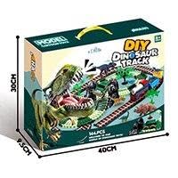 DIY Dinosaur Flexible Train & Car Track Set- 144 pcs