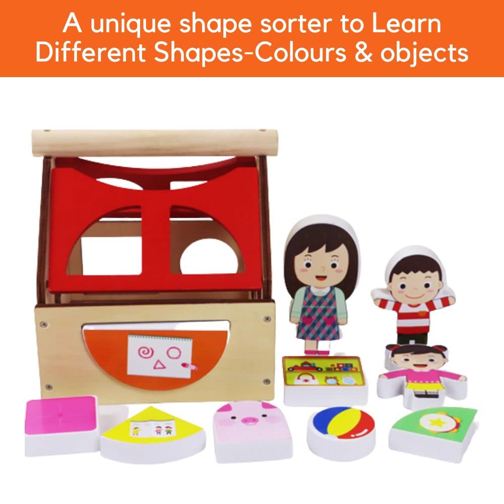 Educational Shape Sorting Toys- Learn Colors & Objects with Wisdom House | Preschool/Montessori Toys for Kids