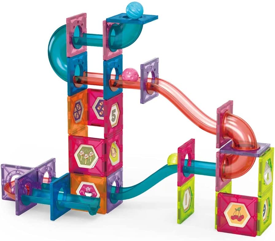 Magnetic Marble Run Blocks 115 Pcs- STEM Toys