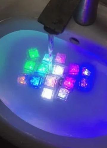 Light Ice Cube Bath Toy for Babies-Waterproof- Multicolour LED Lights to Make Bath time More fun-12Pcs