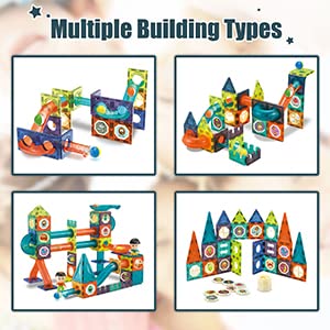 142 Pcs Light Magnetic Tiles- Building Blocks