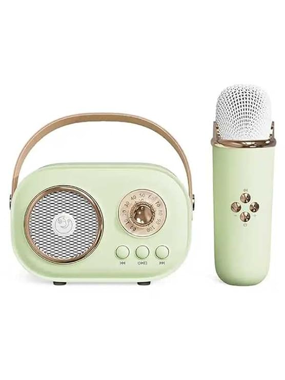 Kids Karaoke Portable Bluetooth Speaker with 1 Wireless Microphones for Kids & Adults