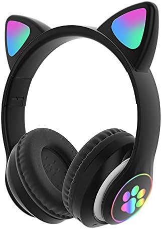 Cute Cat Ear Wireless Headphones- LED Lights, Noise Cancelling & Bluetooth 5.0