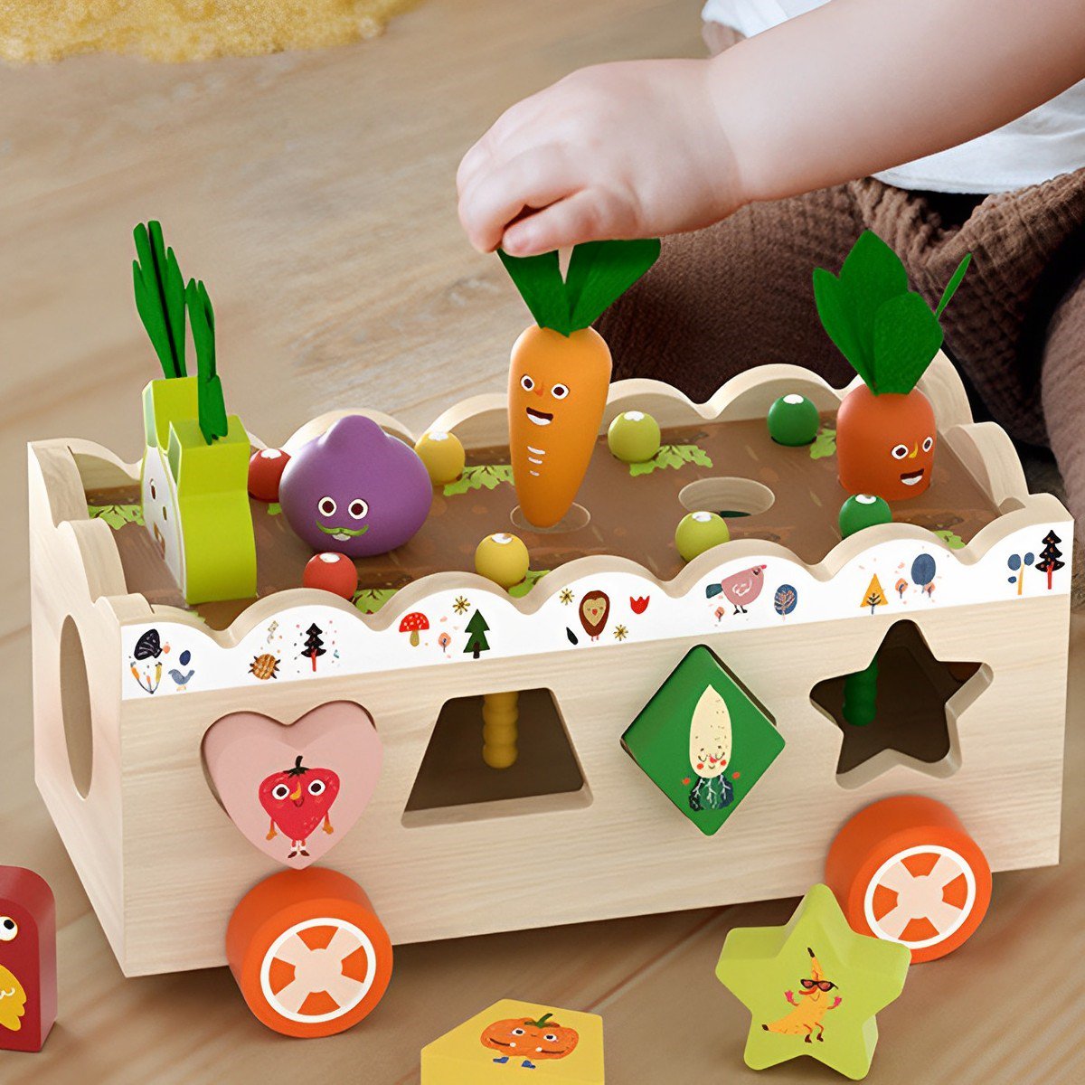 Intelligent Cart Toy Preschool Learning Fine Motor Skills- Shape Sorting- Object Recognition Toy