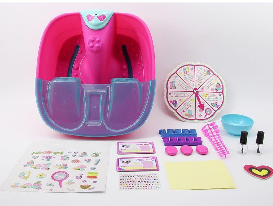 DIY Foot Spa Set for Kids with 15 Accessories- Manicure & Pedicure Set