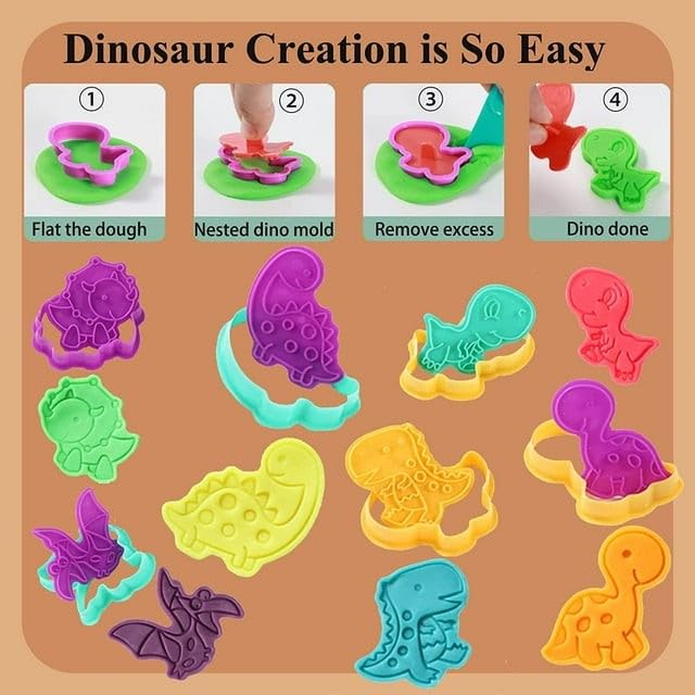 Color Dough Dinosaur Ice Cream Maker- Dino Kitchen Creations for Kids