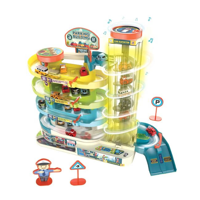 5 Level Light & Music Electric Parking Lot Toy-Automatic & Manual