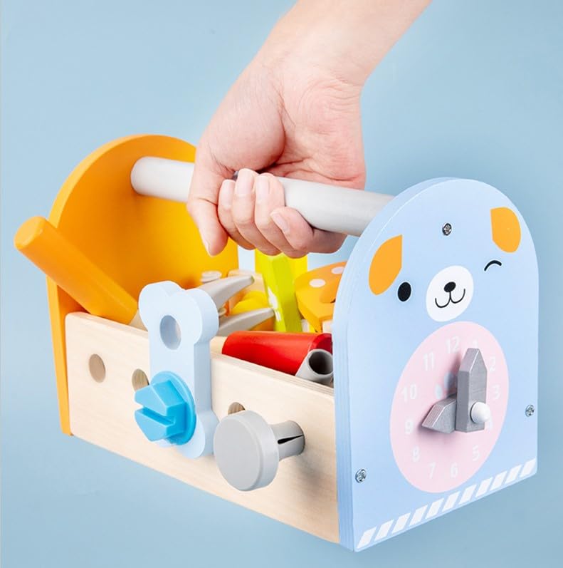 DIY Kids Wooden Portable Tool Box Toy - Role Play Kit