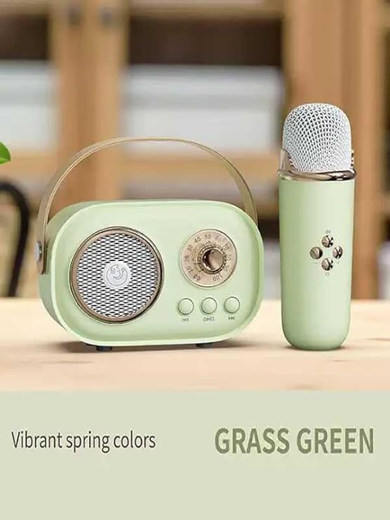 Kids Karaoke Portable Bluetooth Speaker with 1 Wireless Microphones for Kids & Adults