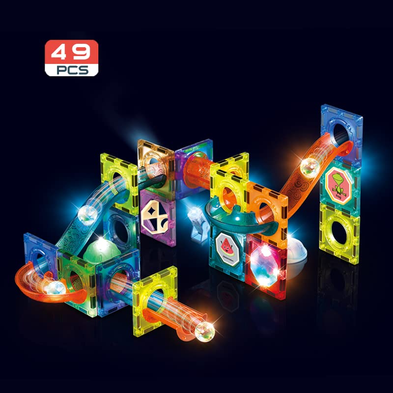 49 Pcs Light Magnetic Tiles- Building Blocks