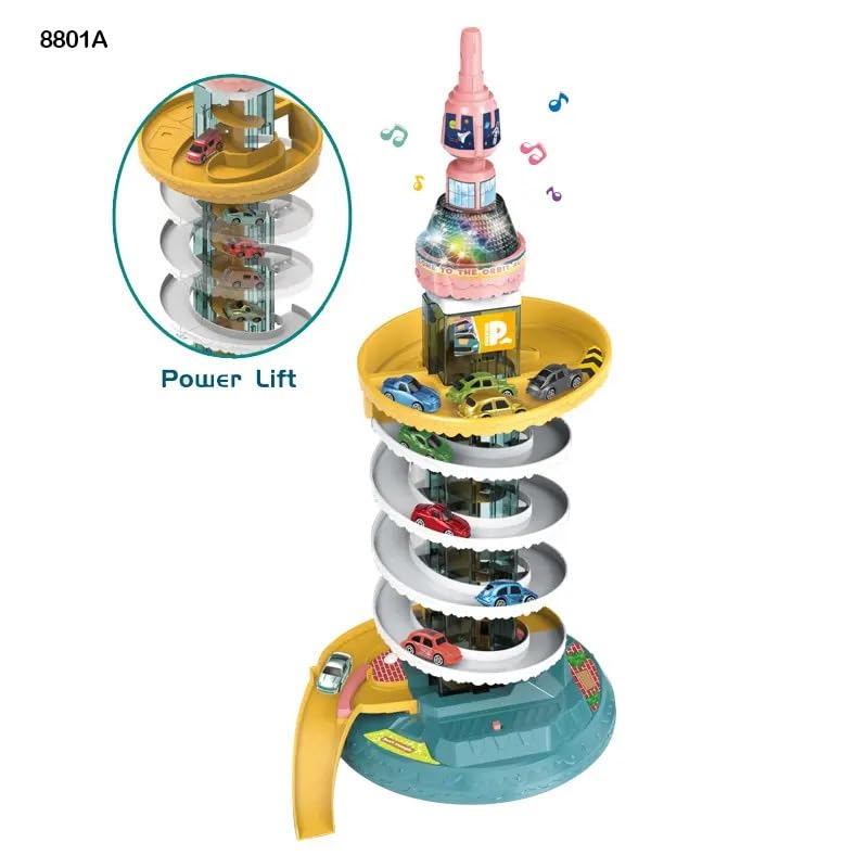 Skyscraper Tower Parking Lot Car Adventure Toy Set for Kids