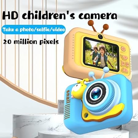 Camera Toys with Silicone Cover, Digital Mini Camera for Kids with Video Recording & in-Built Games- 2.0-inch Screen- Toys for 3-12 Year Old Boys Girls- Black