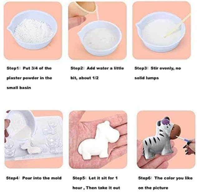 Gypsum Fridge Magnet Plaster Painting Kit for Kids