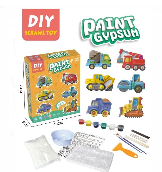 DIY Gypsum Fridge Magnet Plaster Painting Kit for Kids