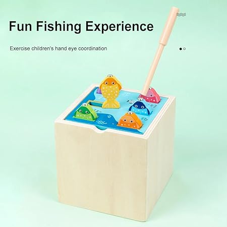 5-in-1 Wooden Educational Toys - Carrot Harvest- Fishing- Shape sorter- Pounding Game