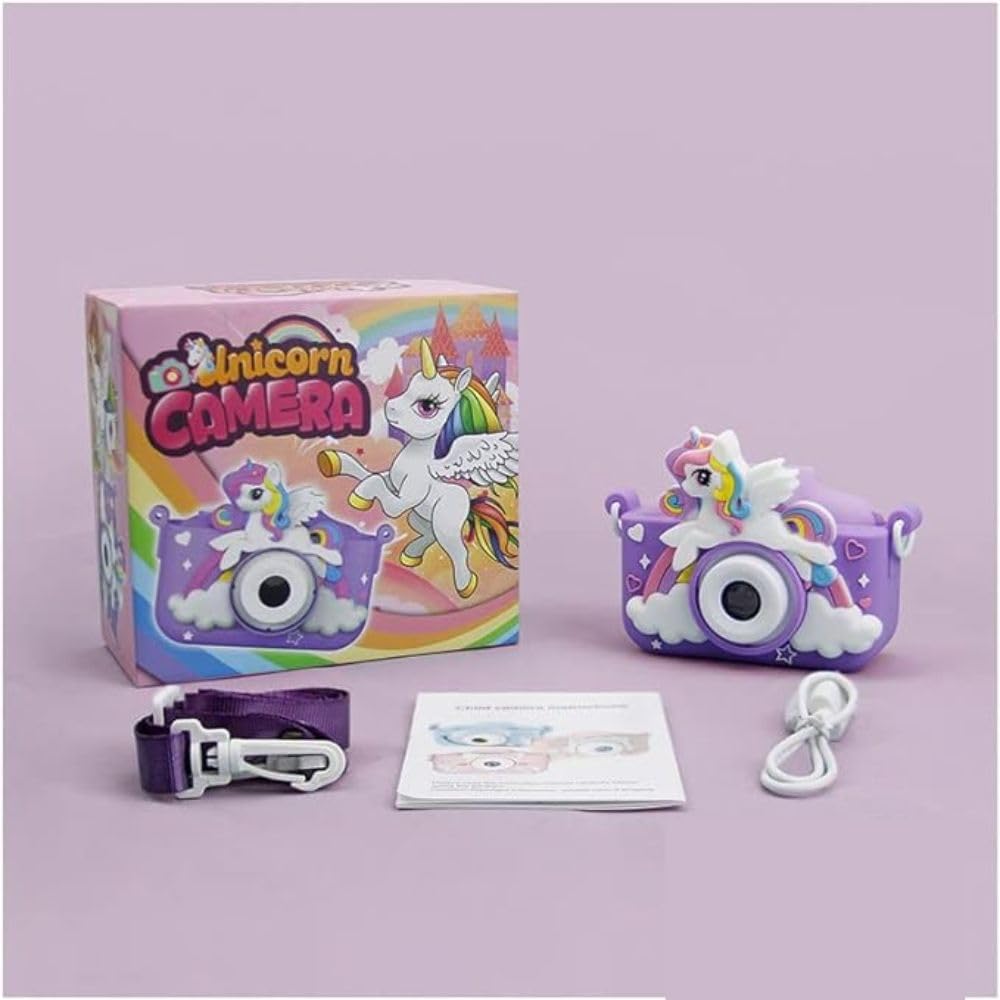 Digital Mini Camera Toys with Unicorn Silicone Cover