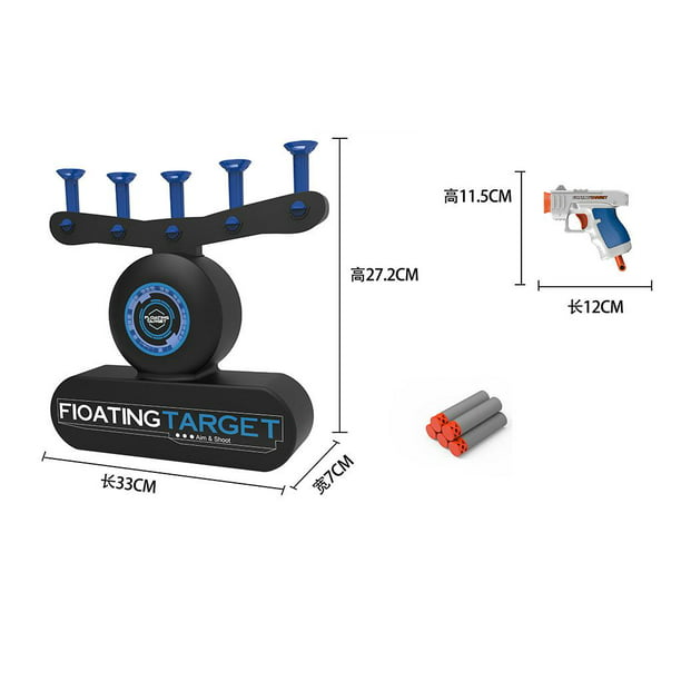 Movable Shooting Target with Gun & 5 Soft Balls & 5 Foam Darts