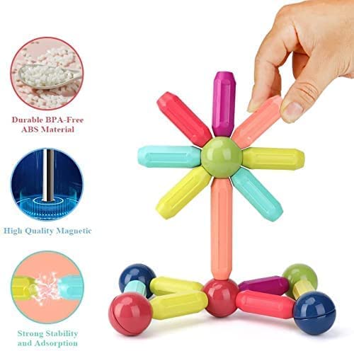 26 PCS Magnetic Stick and Balls Set Vibrant Colors- Magnetic Toys