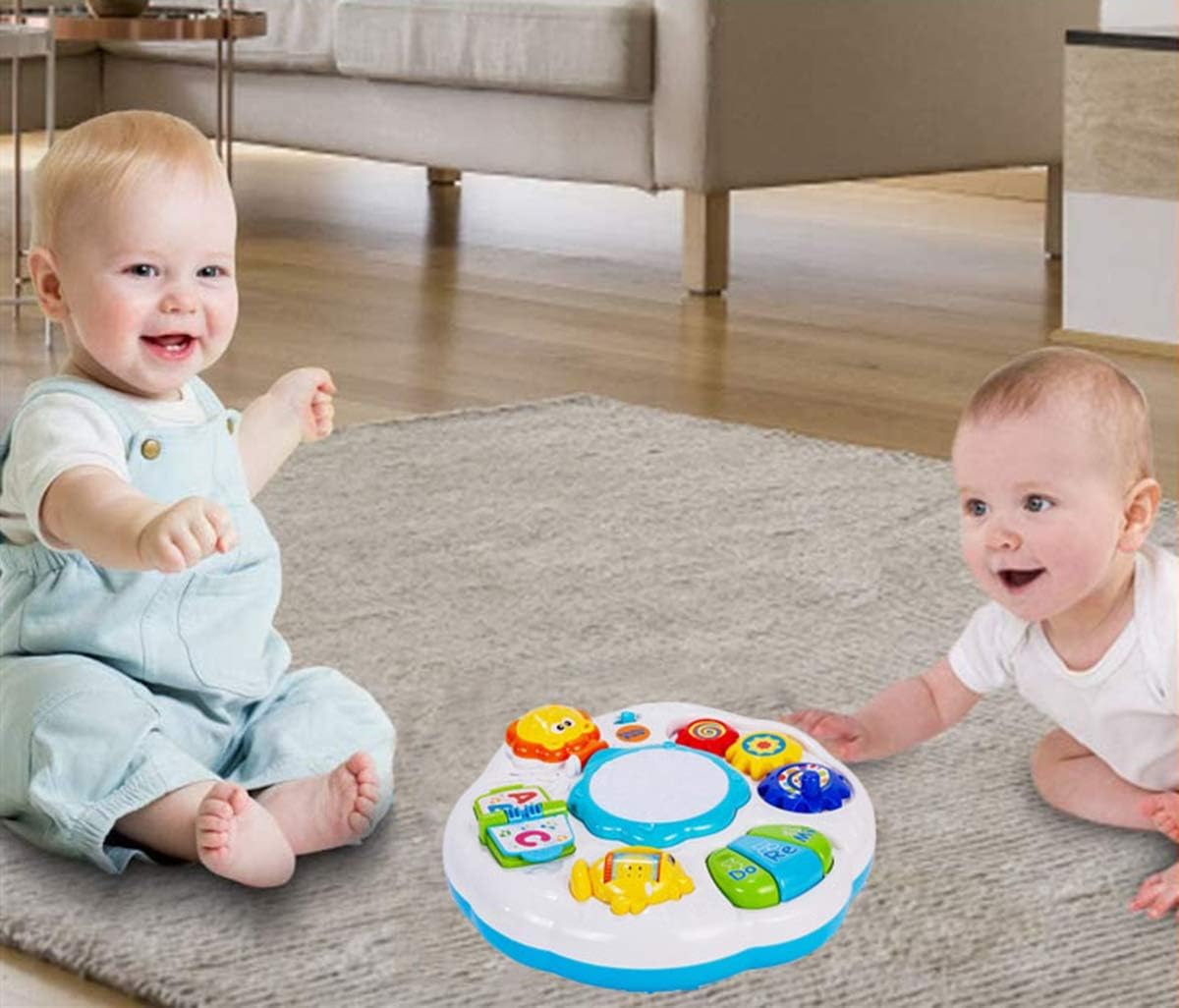 Multi Activity Play Table for Babies 6-18 Months with Light & Music- Size 12.2 x 12.2 x 7.3 Inches