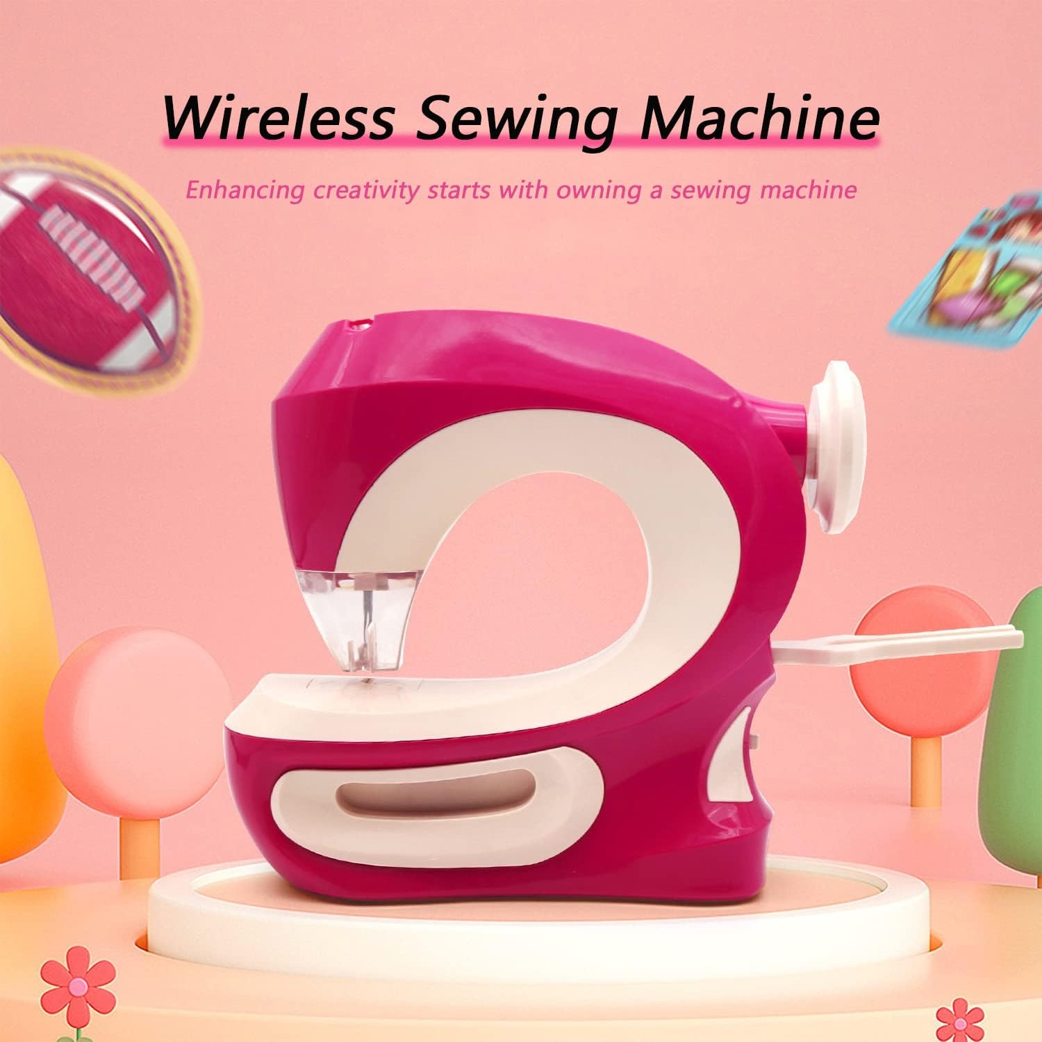 Kids Sewing Machine- Easy Sewing Without Threading, Sewing Machine for Children from 4-10 Years Gift for Little Girls