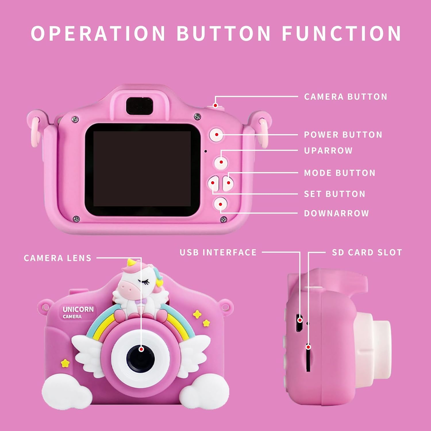 Digital Mini  Camera Toys with Shark Silicone Cover