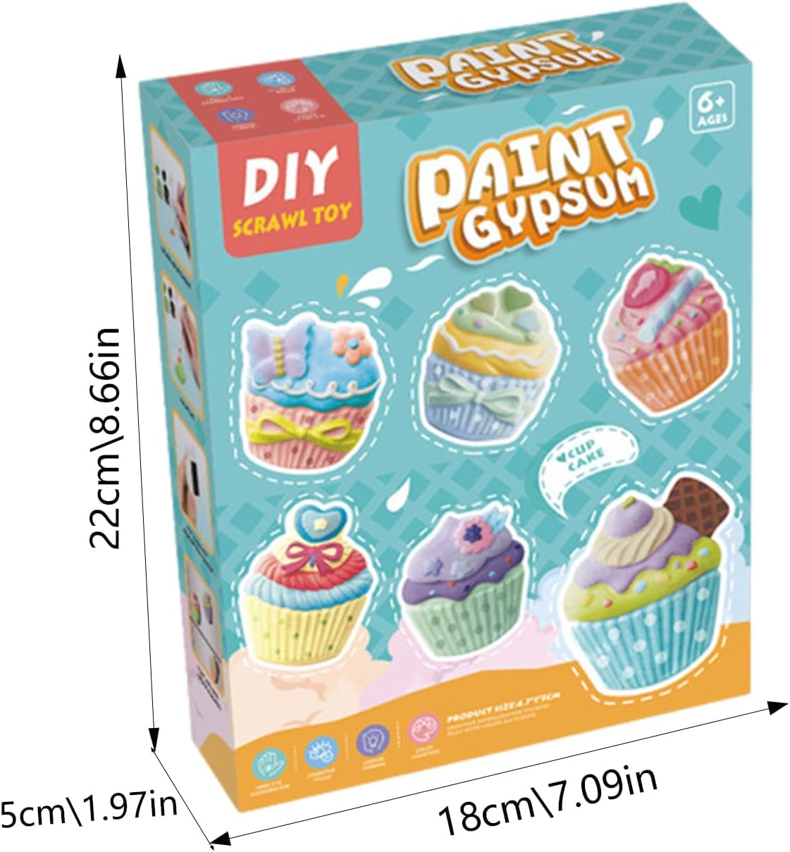 DIY Gypsum Fridge Magnet Plaster Painting Kit for Kids