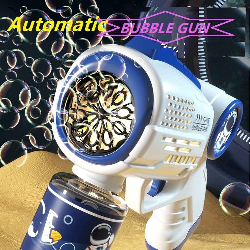 Astronaut Automatic Light Up Electric Bubble Machine Bubble Gun