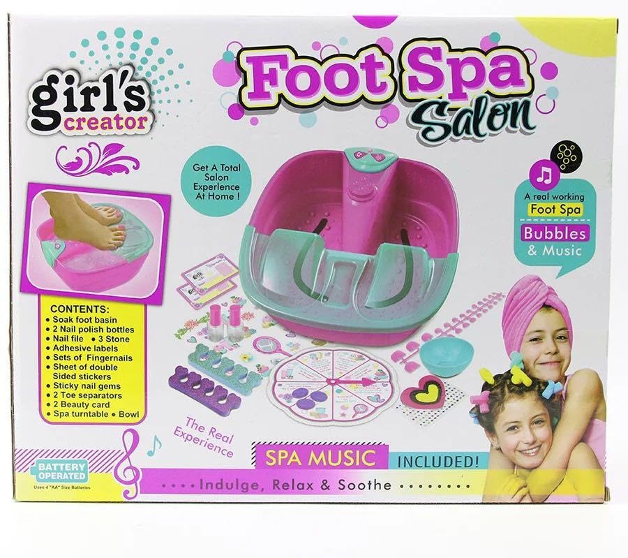 DIY Foot Spa Set for Kids with 15 Accessories- Manicure & Pedicure Set