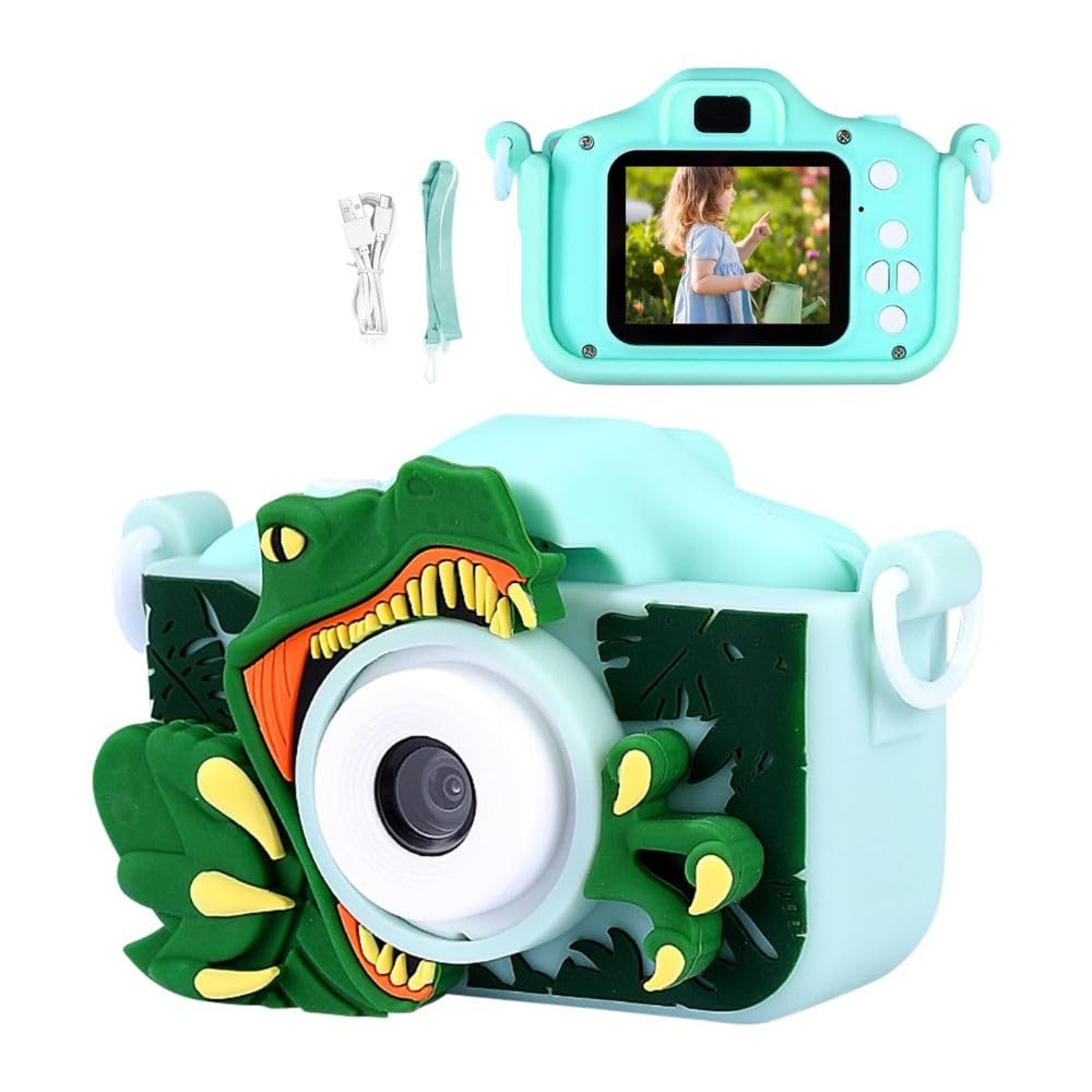 Digital Mini Camera Toys with Dinosaur Silicone Cover