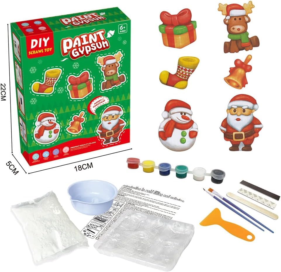 DIY Gypsum Fridge Magnet Plaster Painting Kit for Kids