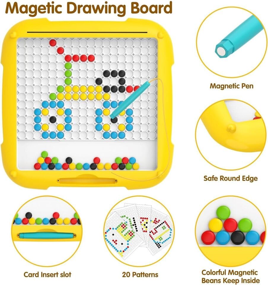 2 in 1 Magnetic Color and Number Maze Board- Counting- Matching and Fine Motor Skills Toy for Toddlers