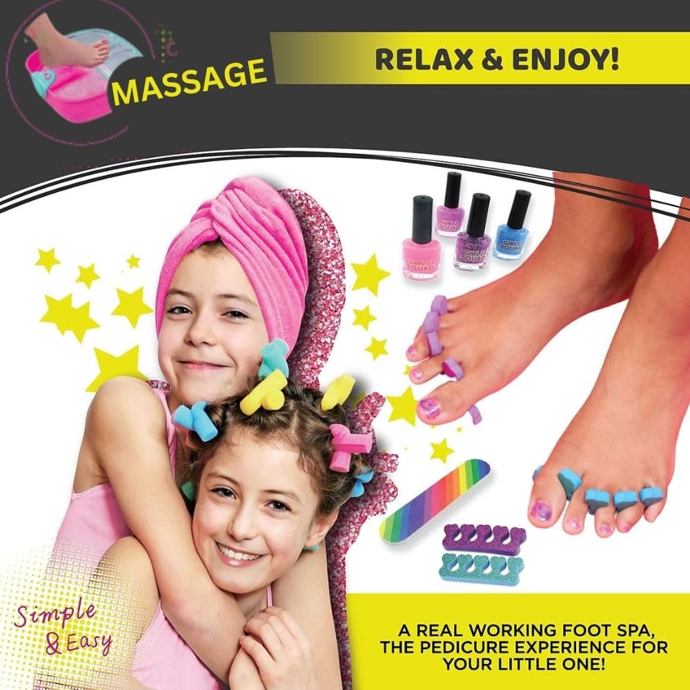 DIY Foot Spa Set for Kids with 15 Accessories- Manicure & Pedicure Set