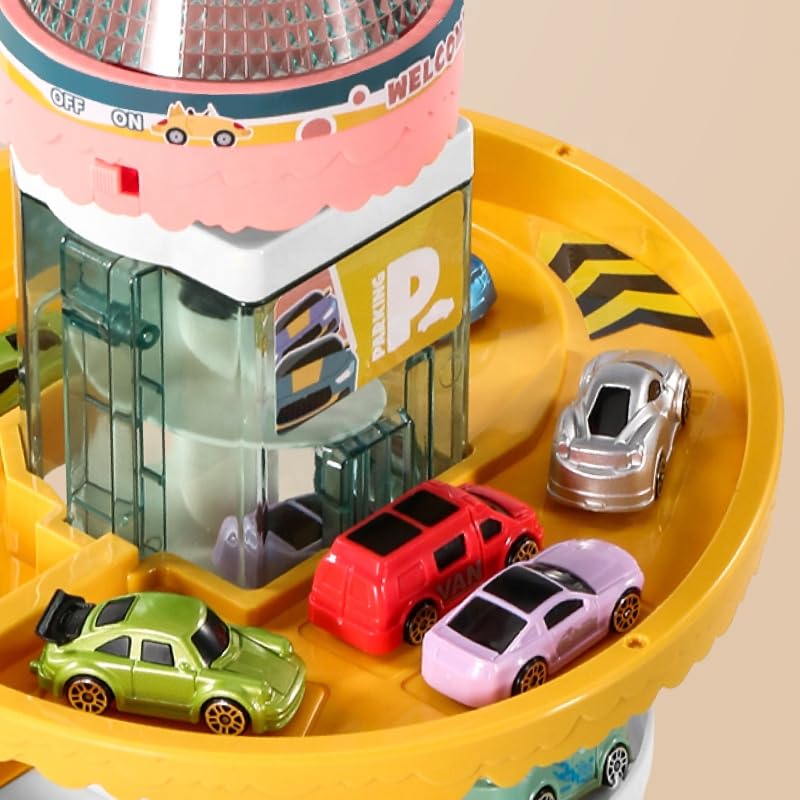 Skyscraper Tower Parking Lot Car Adventure Toy Set for Kids