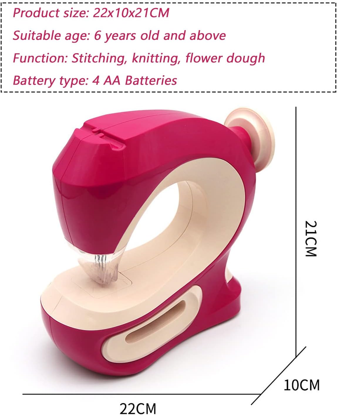 Kids Sewing Machine- Easy Sewing Without Threading, Sewing Machine for Children from 4-10 Years Gift for Little Girls