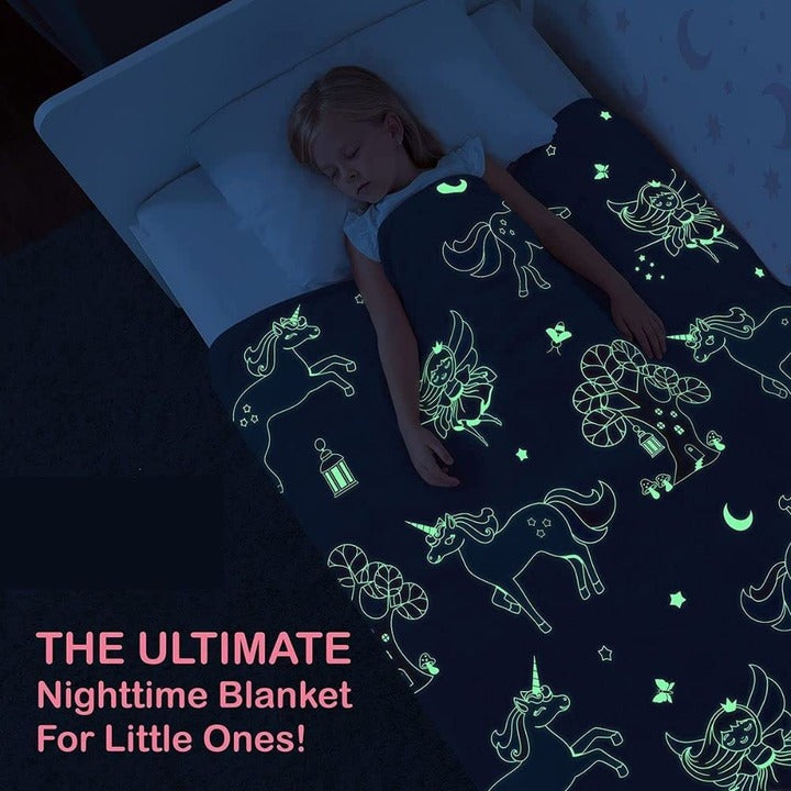 Fairy Glow in The Dark Soft & Cozy Blanket- 80 x 60 inch