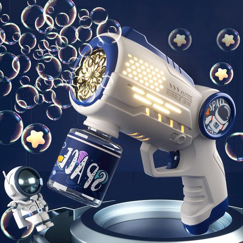 Astronaut Automatic Light Up Electric Bubble Machine Bubble Gun