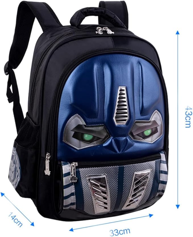 3D School Backpack with Luminous Eyes- Waterproof Lightweight Backpack for Kids