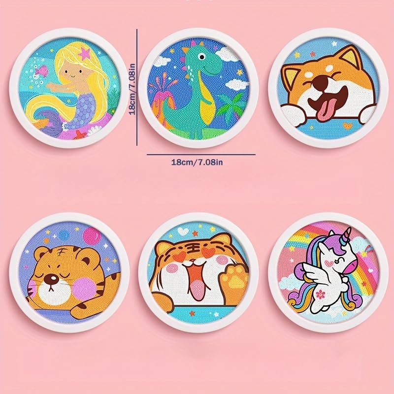 5D Diamond Wooden Frame Cute Animal Art Painting Kits