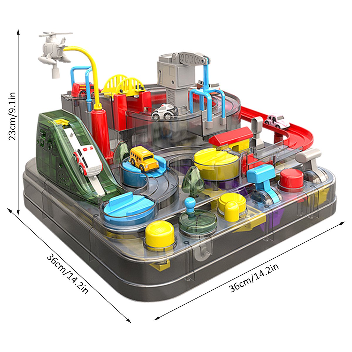 Light & Musical Car Adventure Toy with 6 Cars Race Track