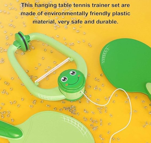 Indoor Hanging Table Tennis/Ping Pong Trainer Portable Set with Adjustable Height- Self Training Games- Random Design