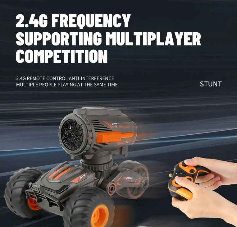 Stunt Remote Control rc Bubble Making car Toy with Light &Music for Kids & Adults- Indoor, Outdoor Play & Parties- Random Colour